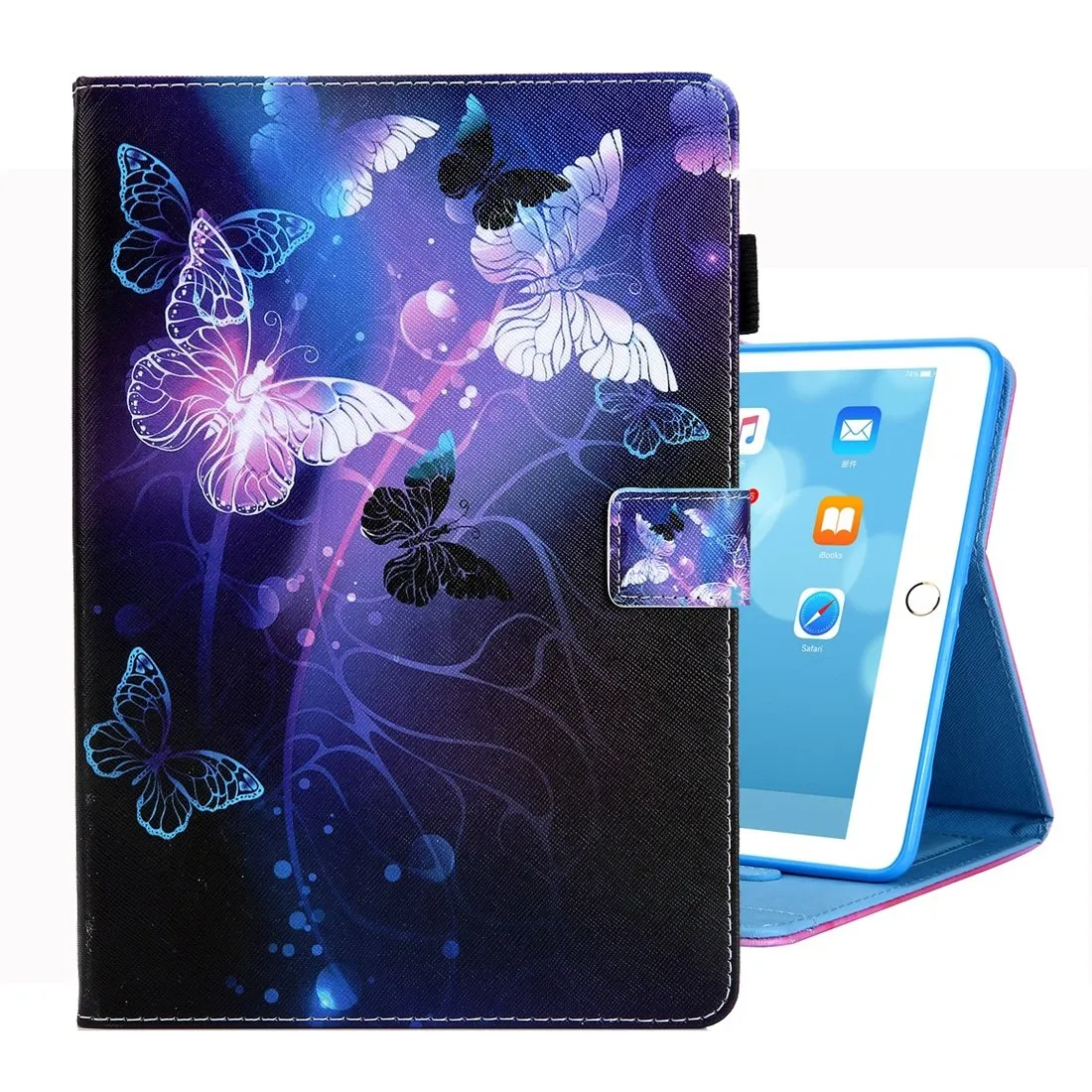 Pattern Horizontal Flip Case with Holder/ Card Slots/ Photo Frame for 10.2 Inch iPad 7th, 8th, 9th Gen