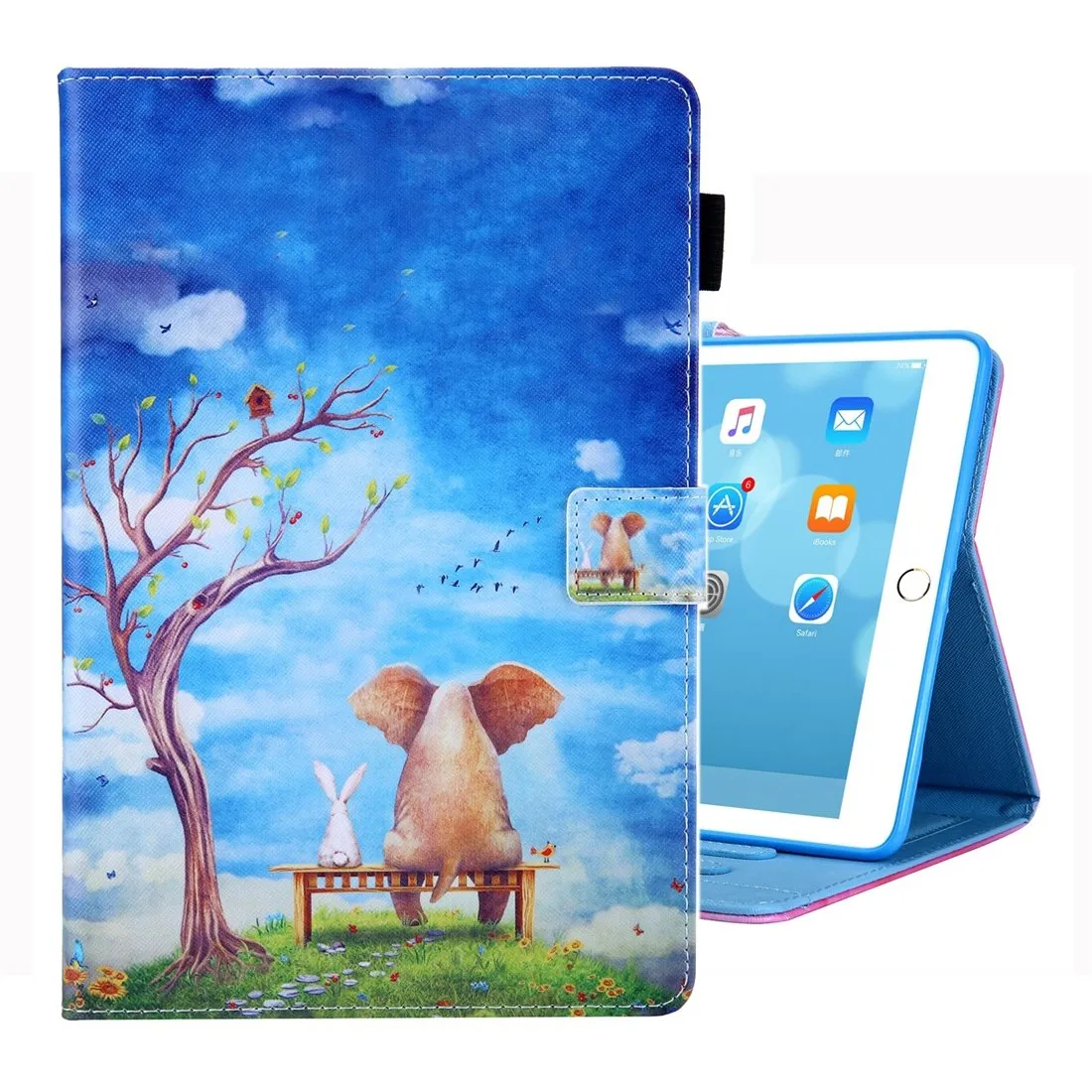 Pattern Horizontal Flip Case with Holder/ Card Slots/ Photo Frame for 10.2 Inch iPad 7th, 8th, 9th Gen