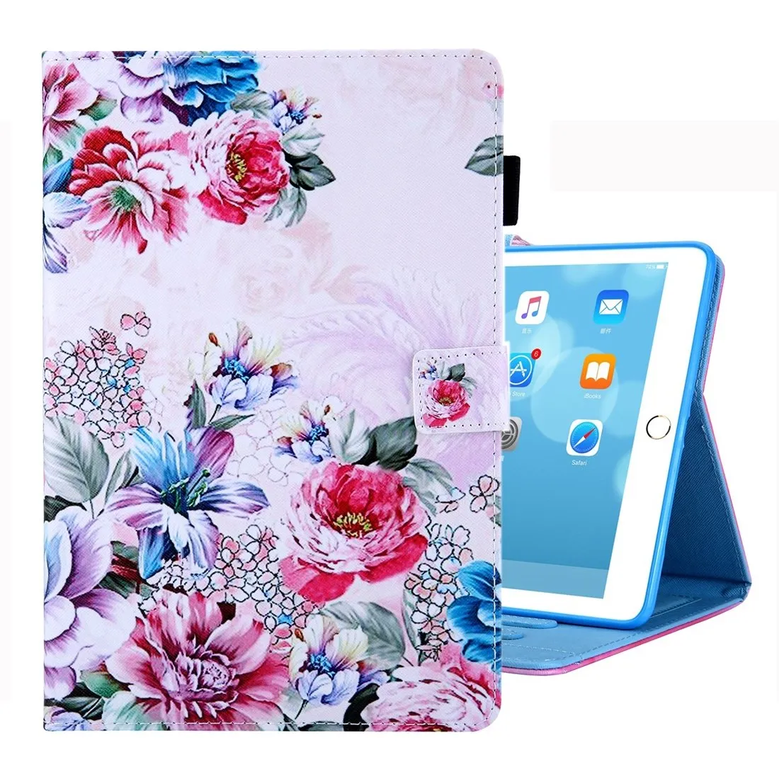 Pattern Horizontal Flip Case with Holder/ Card Slots/ Photo Frame for 10.2 Inch iPad 7th, 8th, 9th Gen