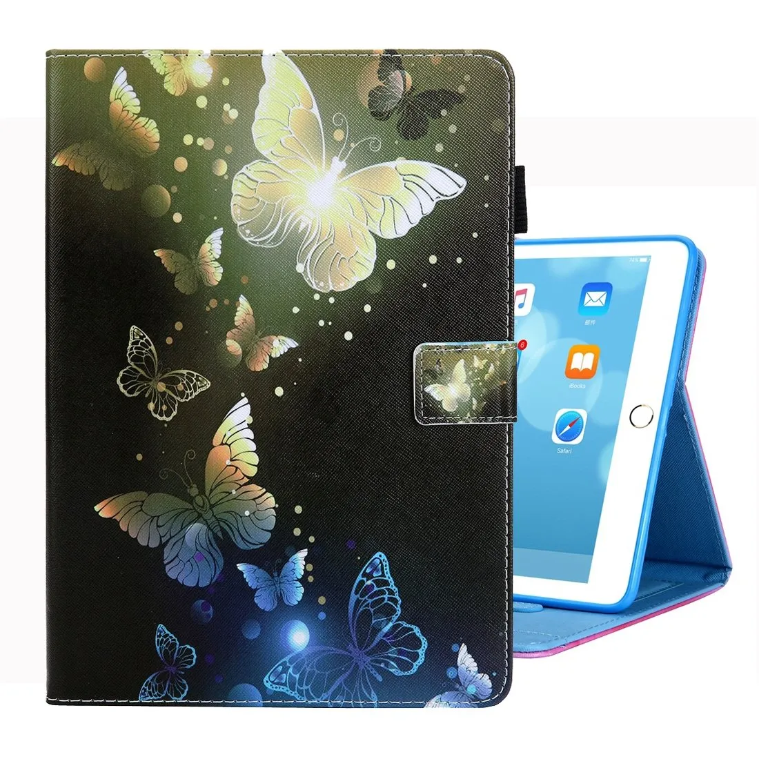 Pattern Horizontal Flip Case with Holder/ Card Slots/ Photo Frame for 10.2 Inch iPad 7th, 8th, 9th Gen