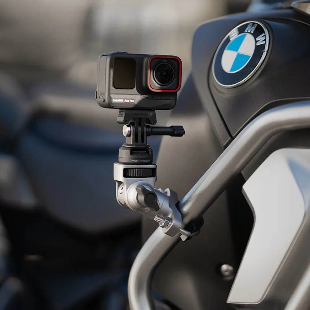 PGYTECH U-Bolt Handlebar Mount for Motorcycles and Bicycles with CapLock Quick Release Clamp and 3-Prong Adapter for Insta360, DJI, GoPro Action Cameras, and Mobile Phone Holders | P-GM-172