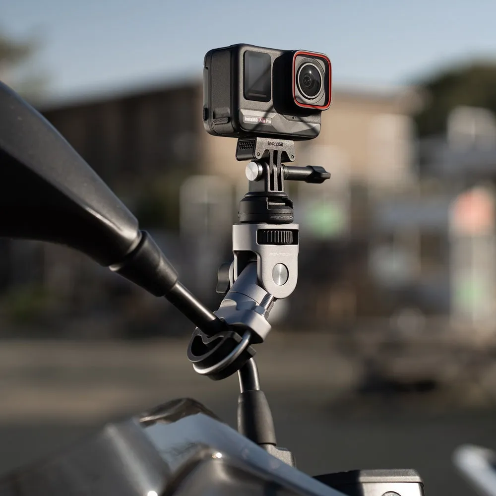 PGYTECH U-Bolt Handlebar Mount for Motorcycles and Bicycles with CapLock Quick Release Clamp and 3-Prong Adapter for Insta360, DJI, GoPro Action Cameras, and Mobile Phone Holders | P-GM-172