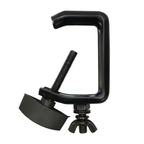 ProX T-C2A Light Duty Aluminum C Style M10 Clamp with Flat Thumbscrew for 2" Truss Tube Capacity 45 lbs Black Finish