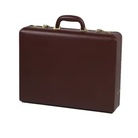 Quindici Leather Expandable Attaché Case - Cognac