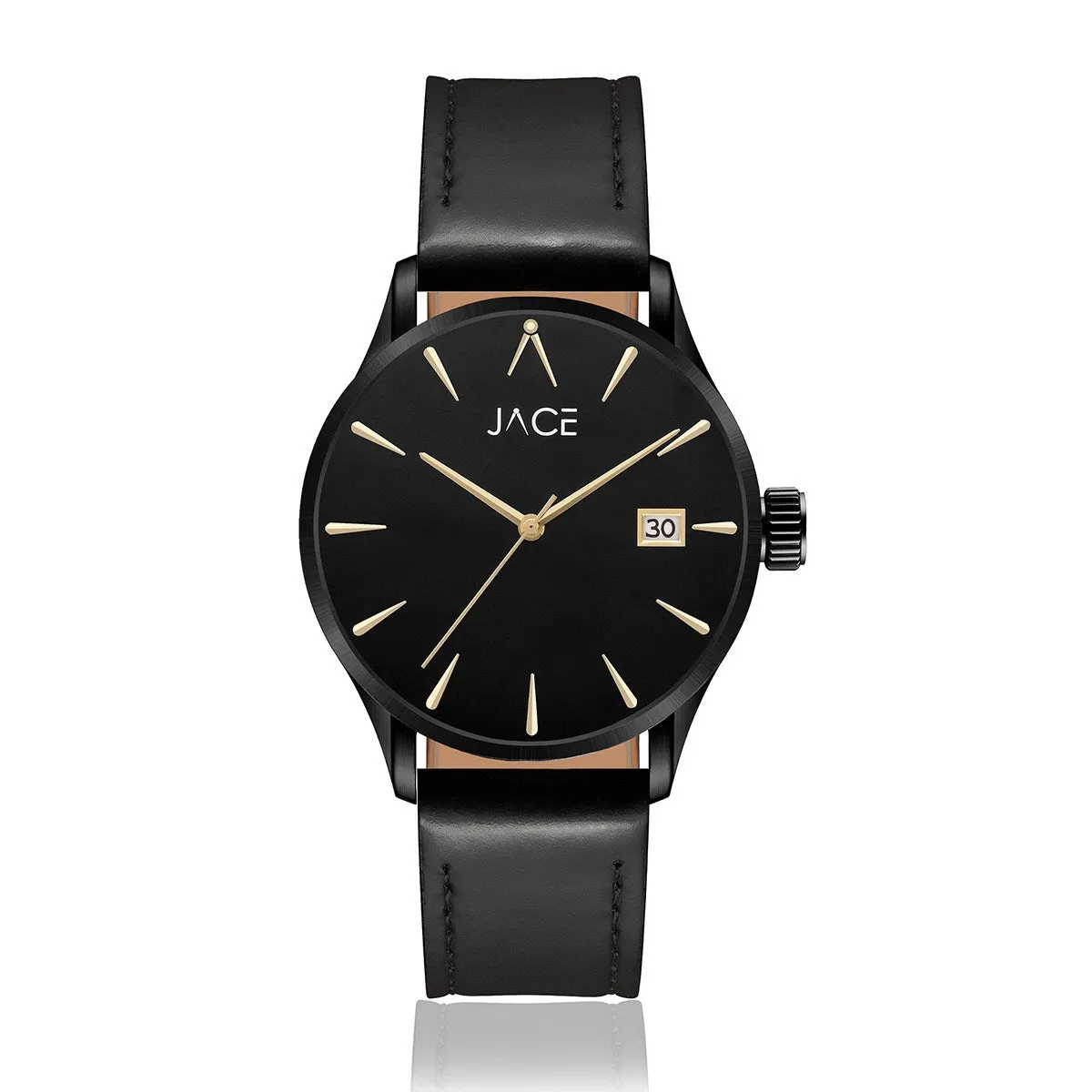 "VADUZ" MEN`S LEATHER BAND WATCH