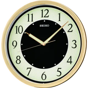 QXA472G Gold Clock with Black and White Dial