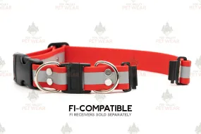 Reflective Biothane Fi-Compatible Breakaway collar| Ready To Ship | Red | Large 17"-23"