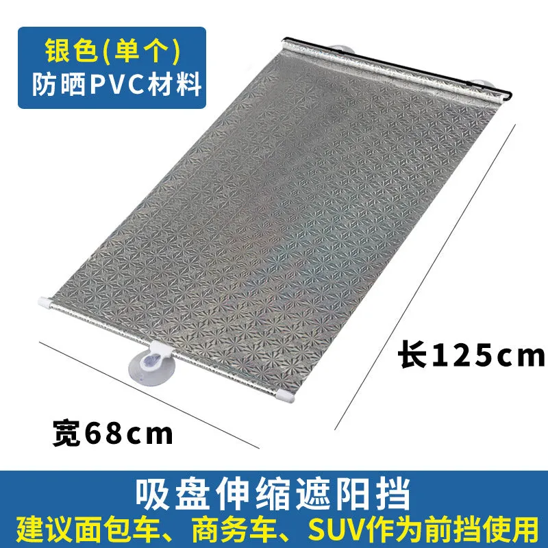 Retractable Automatic Car Sunshade: Front Windshield Heat Insulation Sun Visor