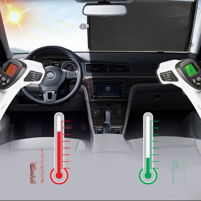 Retractable Automatic Car Sunshade: Front Windshield Heat Insulation Sun Visor