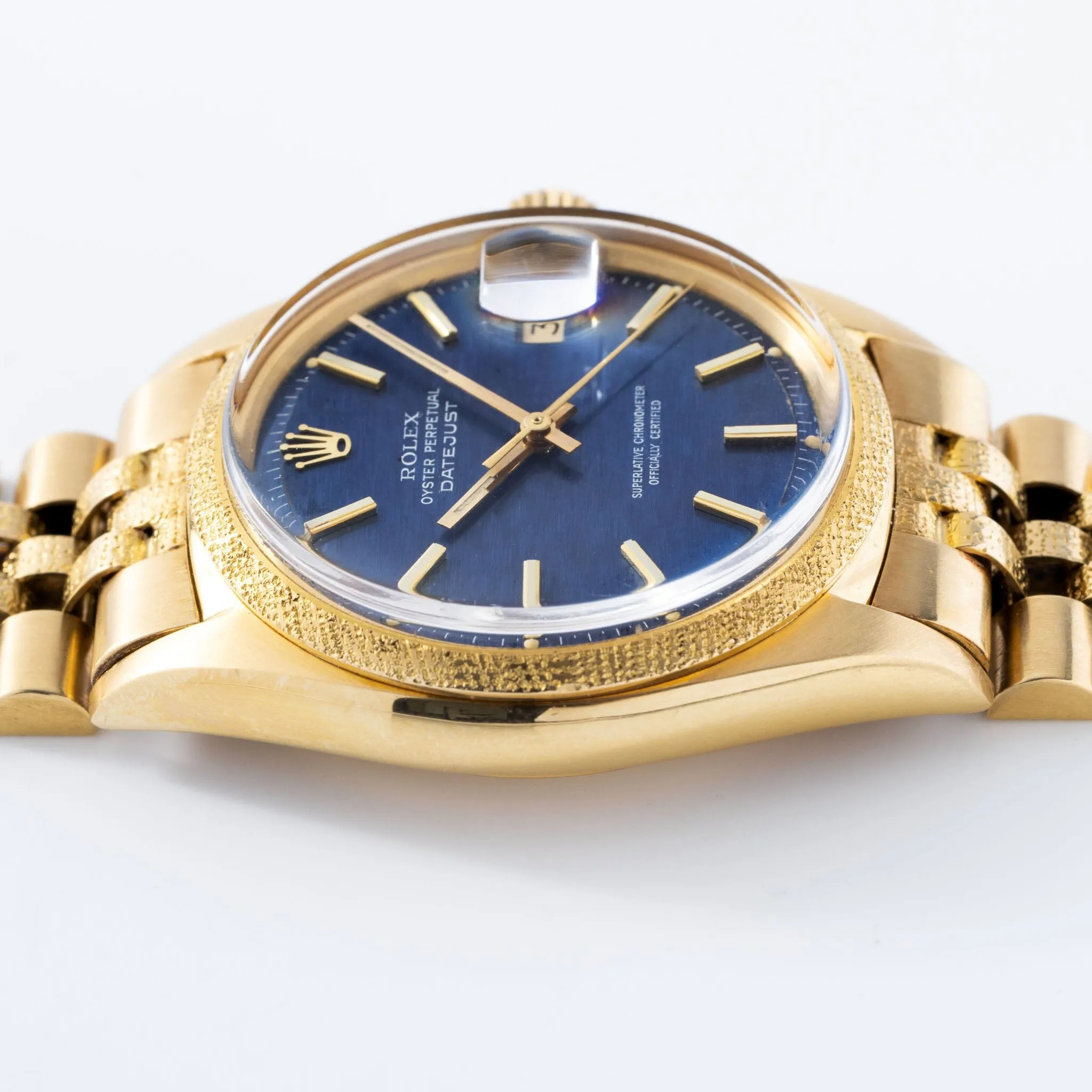 Rolex Datejust Yellow Gold Ref 1611 Morellis Shantung Dial