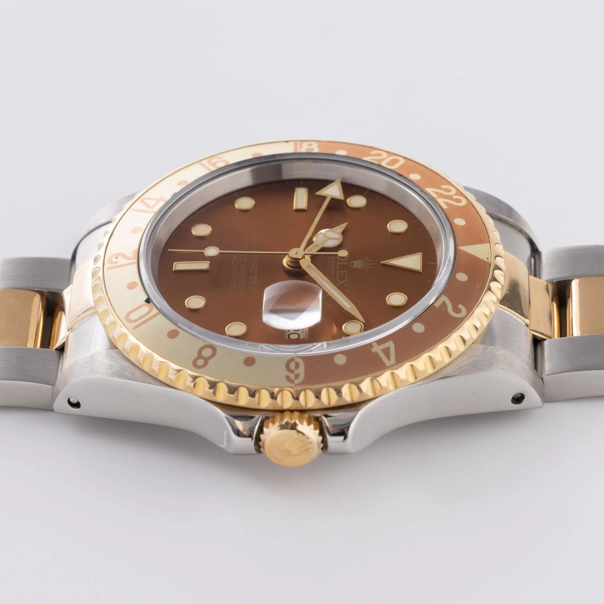 Rolex GMT Master 2 Root Beer in Steel and Gold Ref. 16713