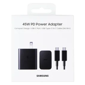 Samsung (45W) PD USB-C Power Adapter with USB-C to USB-C Cable - Black