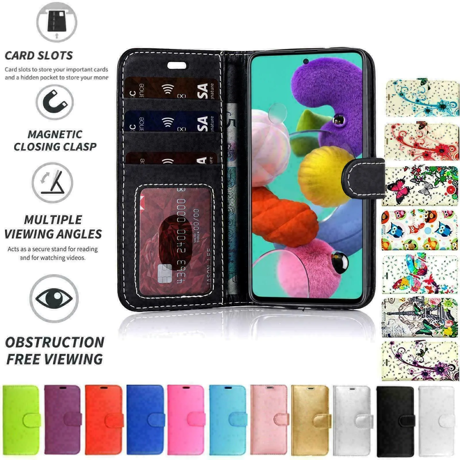 Samsung Galaxy A22 5G Flip Folio Book Wallet Case