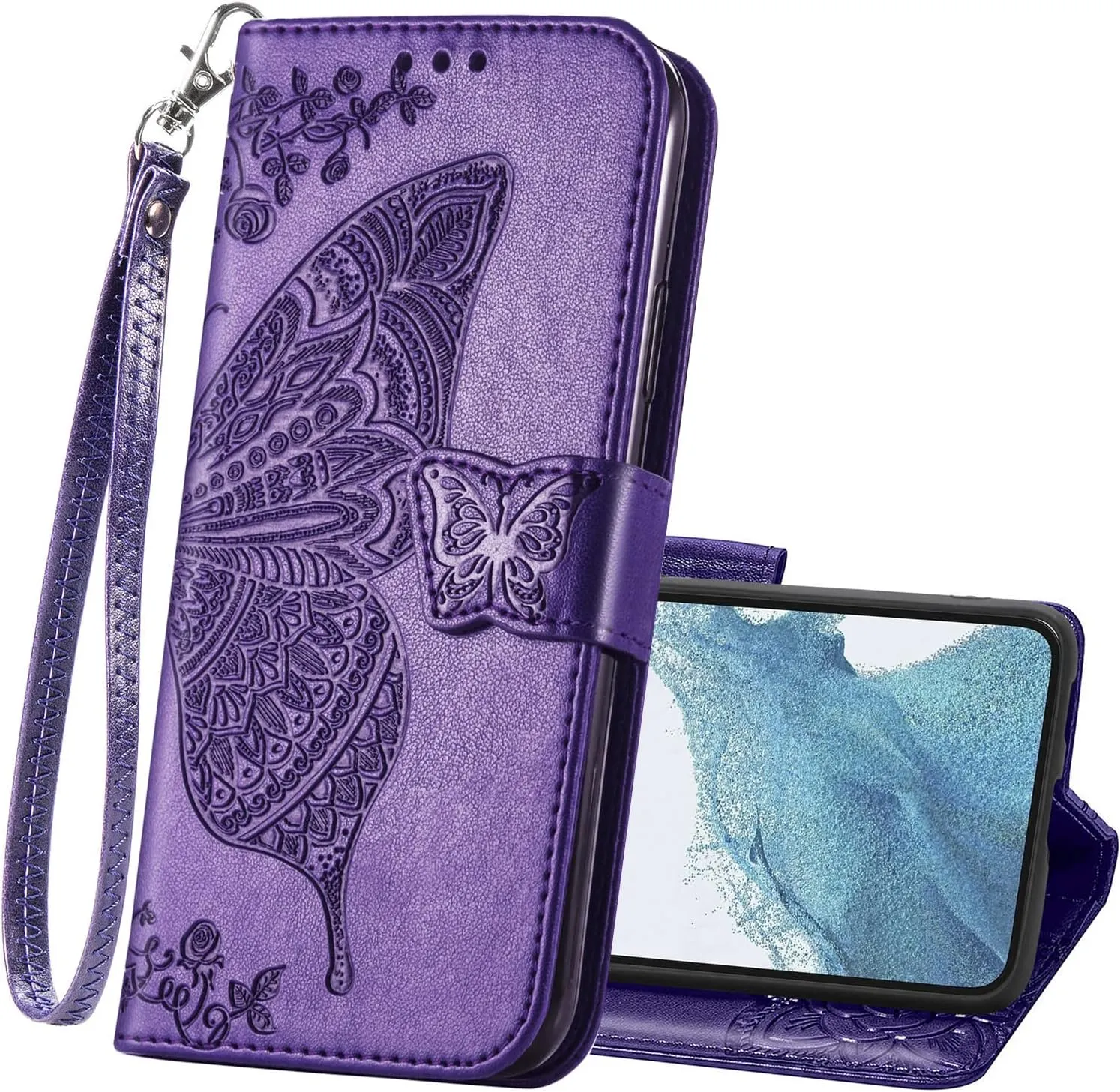 Samsung Galaxy S24 Ultra Women Flip Folio PU Leather Protective Case