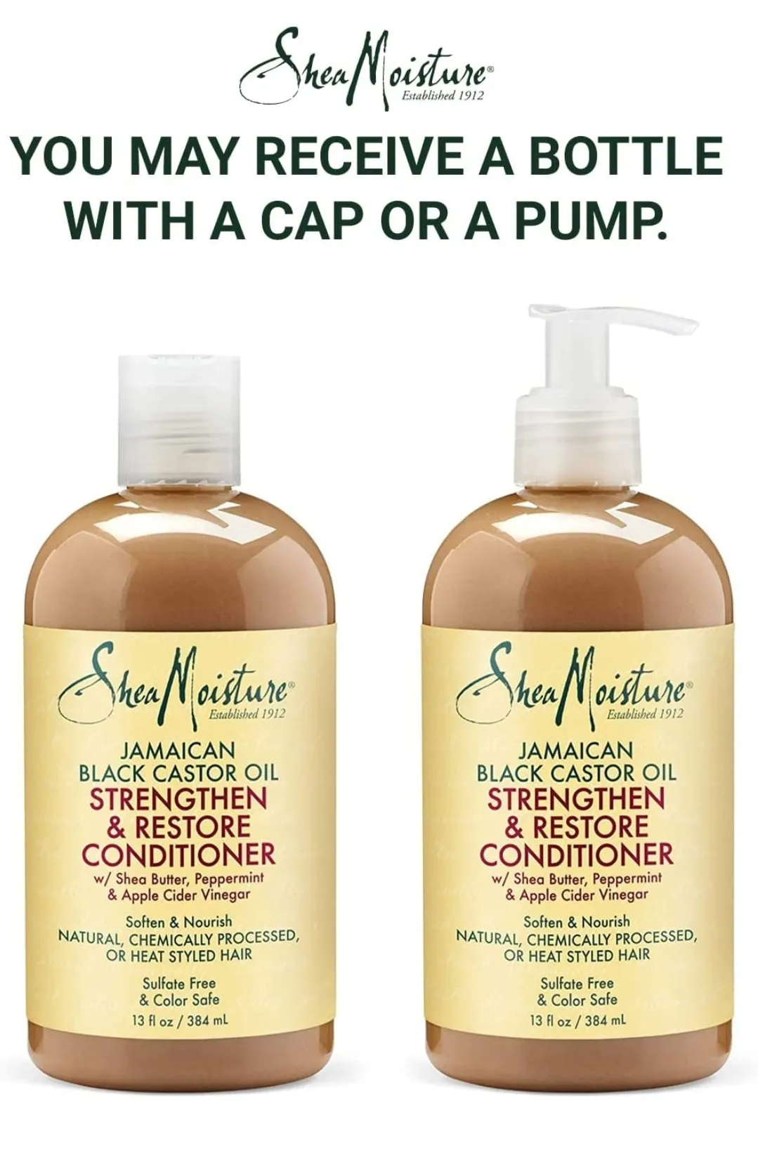 SHEA MOISTUREJamaican Black Castor Oil Strengthen & Restore Shampoo 473ml & Leave-In Conditioner 454g Twin