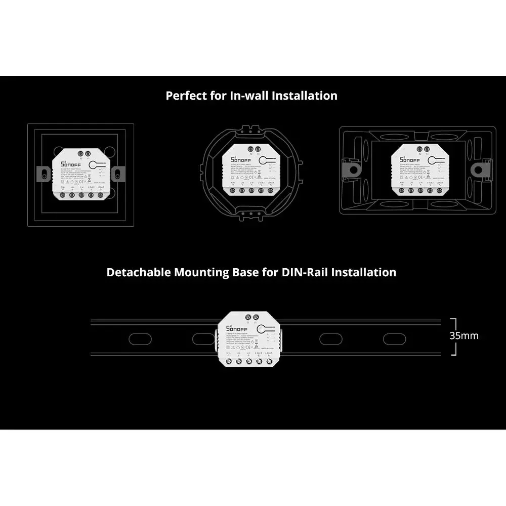 SONOFF DUALR3 Lite Dual Relay 2 Way Power Metering Smart Switch