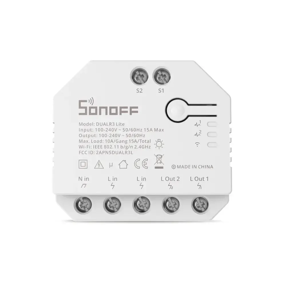 SONOFF DUALR3 Lite Dual Relay 2 Way Power Metering Smart Switch