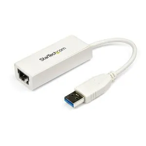 StarTech.com USB 3.0 to Gigabit Ethernet NIC Network Adapter - White - USB - 1 Port(s) - 1 x Network (RJ-45) - Twisted Pair - 10/100/1000Base-T - TAA Compliant