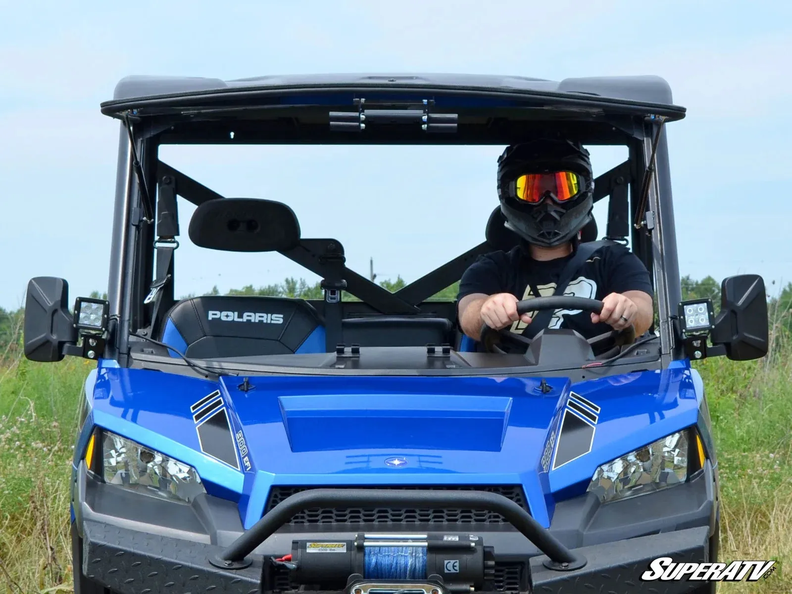 SUPER ATV Polaris Ranger XP 900 Scratch Resistant Flip Windshield