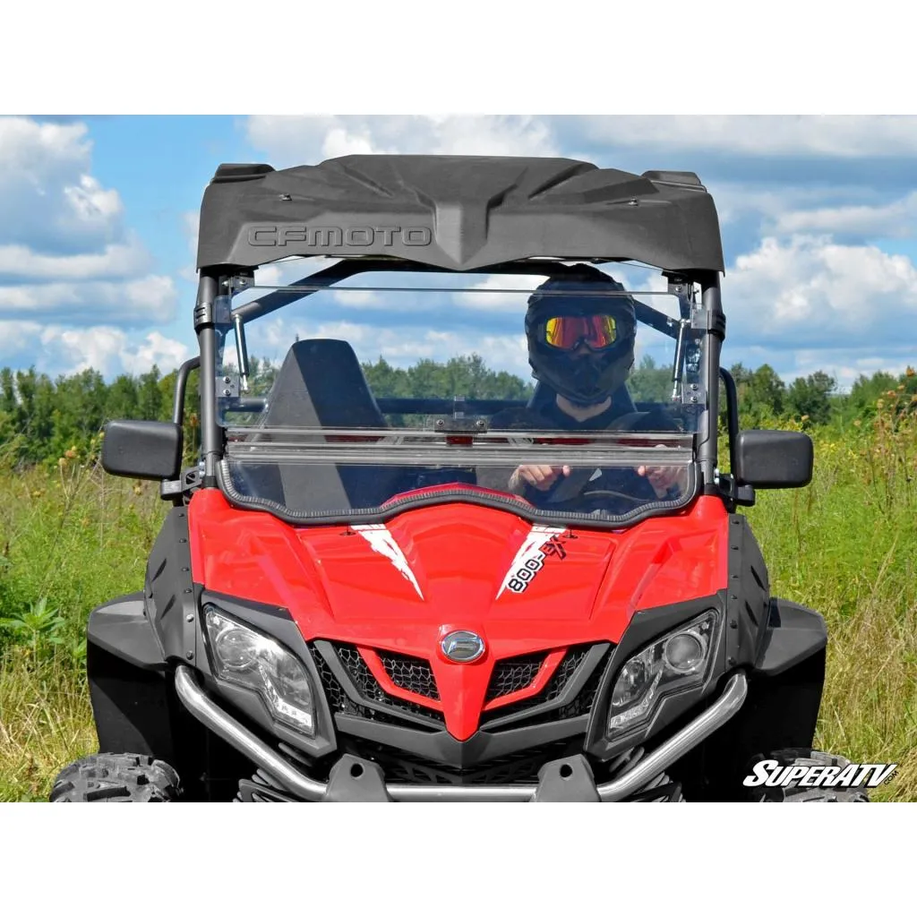 SuperATV CFMOTO ZForce Scratch Resistant Flip Windshield