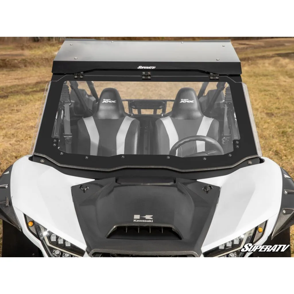 SuperATV Kawasaki Teryx KRX 1000 MaxDrive Power Flip Windshield