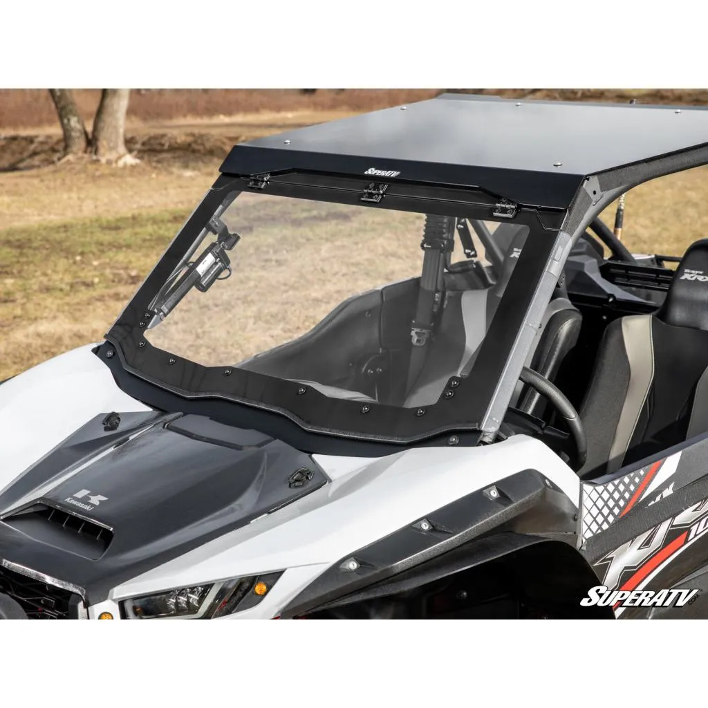 SuperATV Kawasaki Teryx KRX 1000 MaxDrive Power Flip Windshield