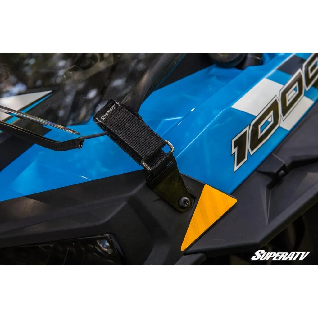 SuperATV Polaris RZR XP 1000 Scratch Resistant Flip Down Windshield