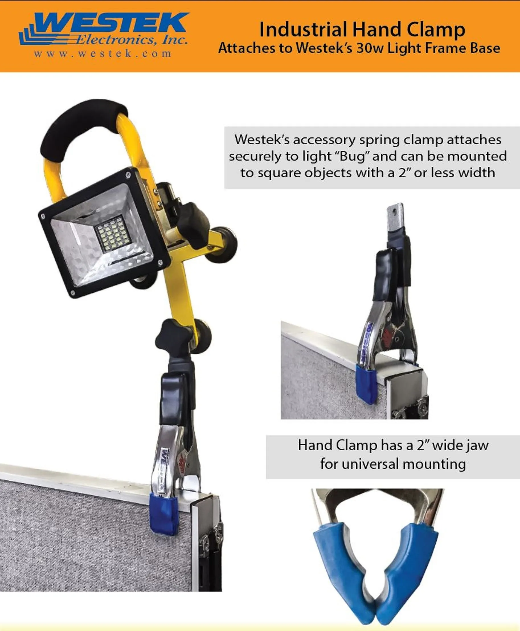 TC-HANDCLAMP to be used with SMALL LED FLOOD LIGHT