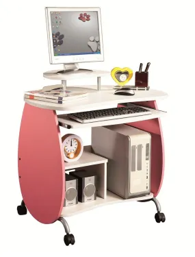 Techni Mobili Petit Pink Mobile Computer Desk