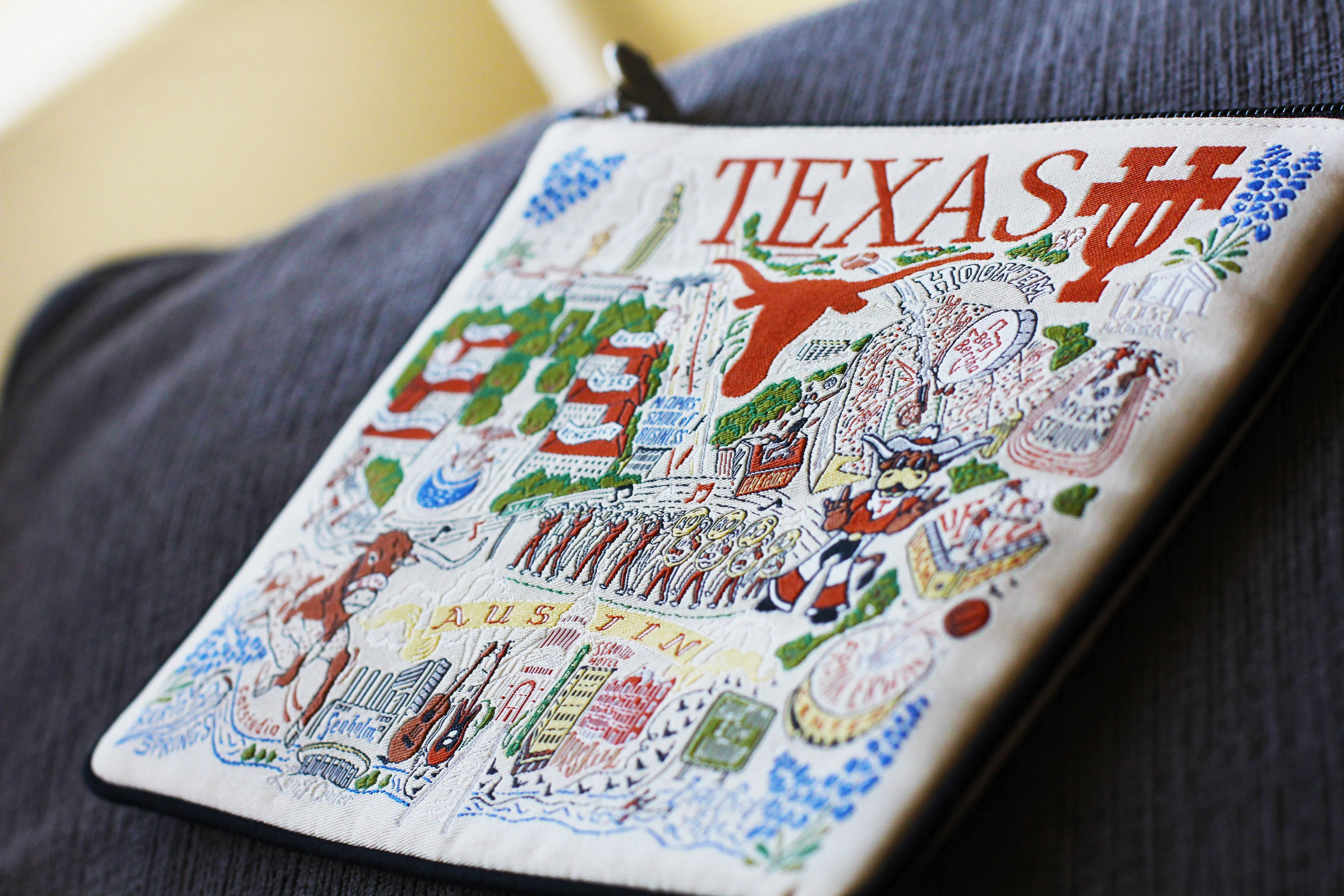 Texas, University of Collegiate Zip Pouch - Larger Size!