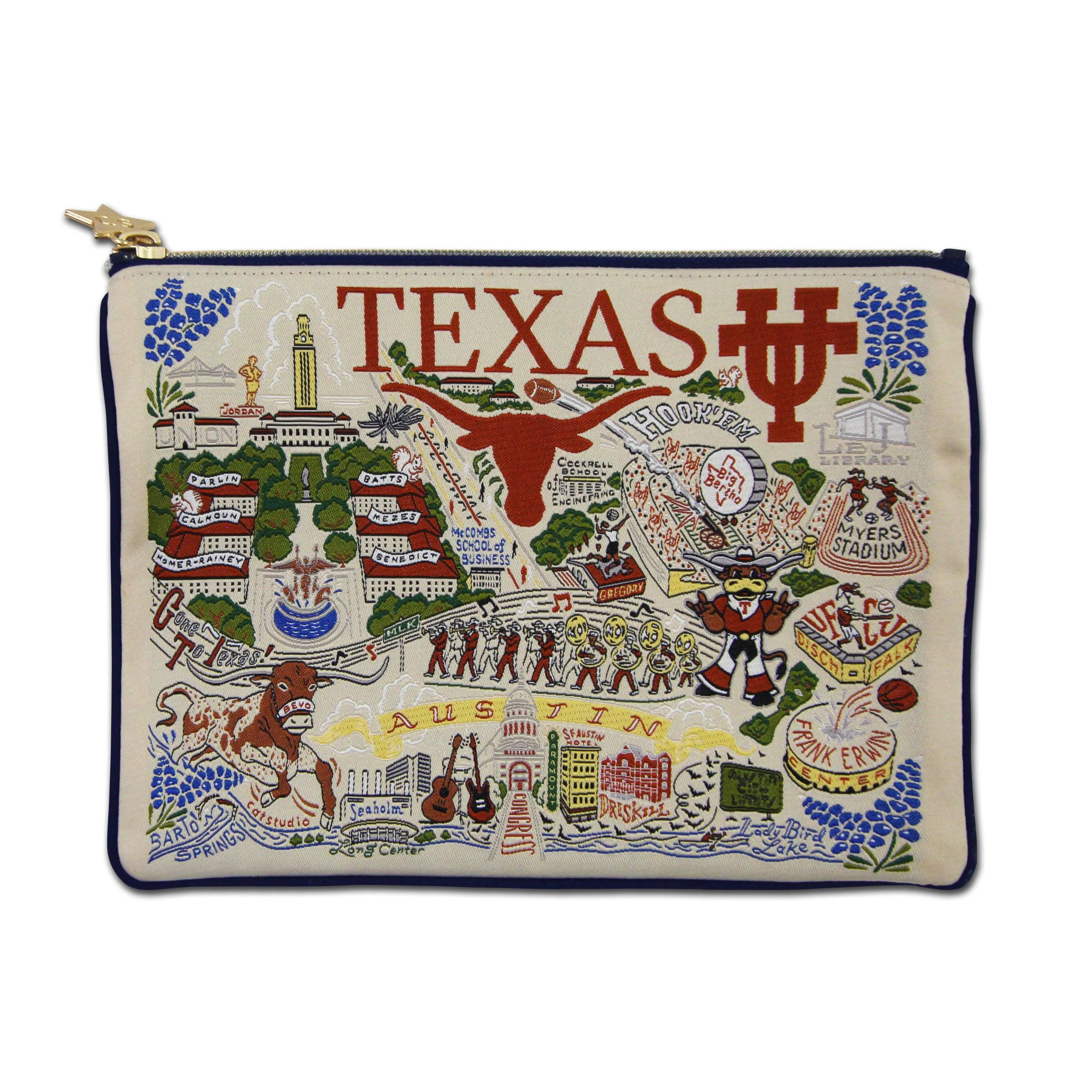 Texas, University of Collegiate Zip Pouch - Larger Size!