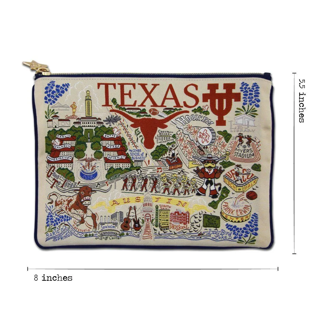 Texas, University of Collegiate Zip Pouch - Larger Size!