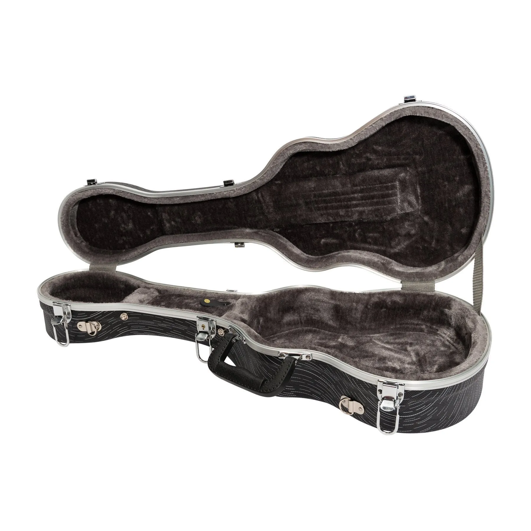 Tiki Deluxe Shaped Tenor Ukulele Flight Case (Grey/Black)