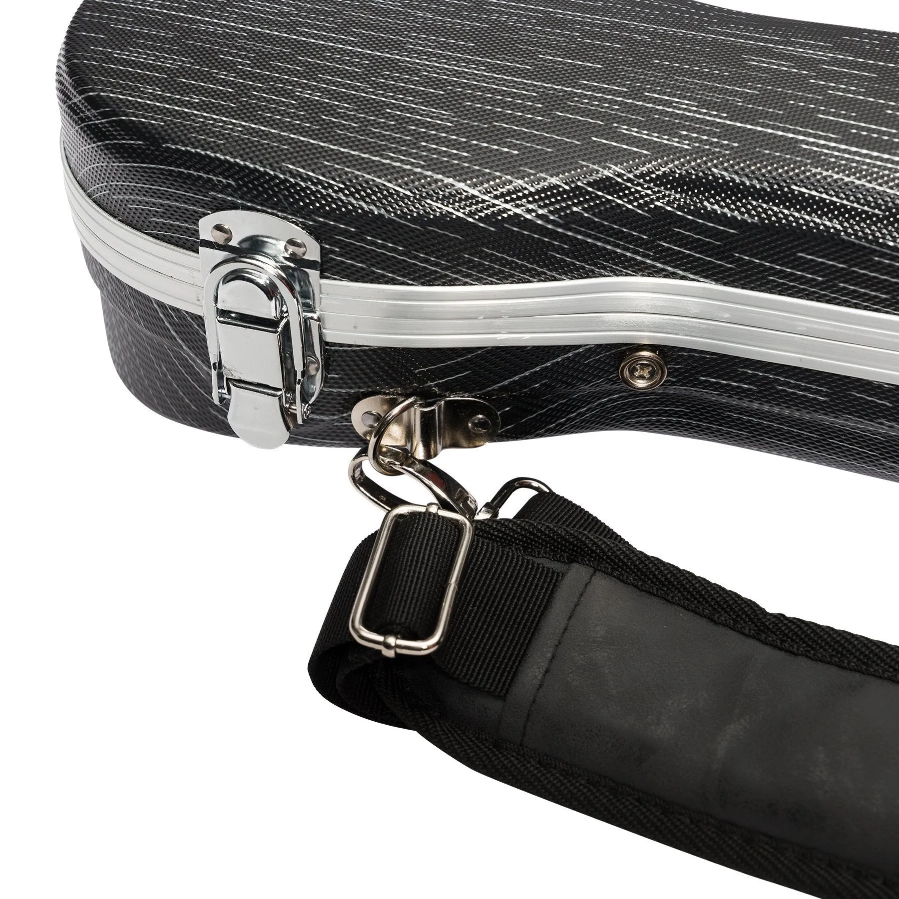 Tiki Deluxe Shaped Tenor Ukulele Flight Case (Grey/Black)