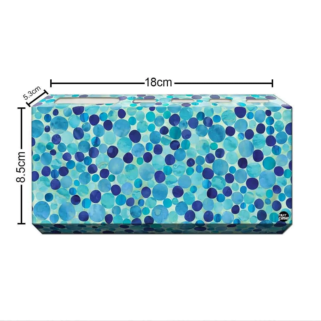 Toothbrush Holder Wall Mounted -Blue Marble Dots