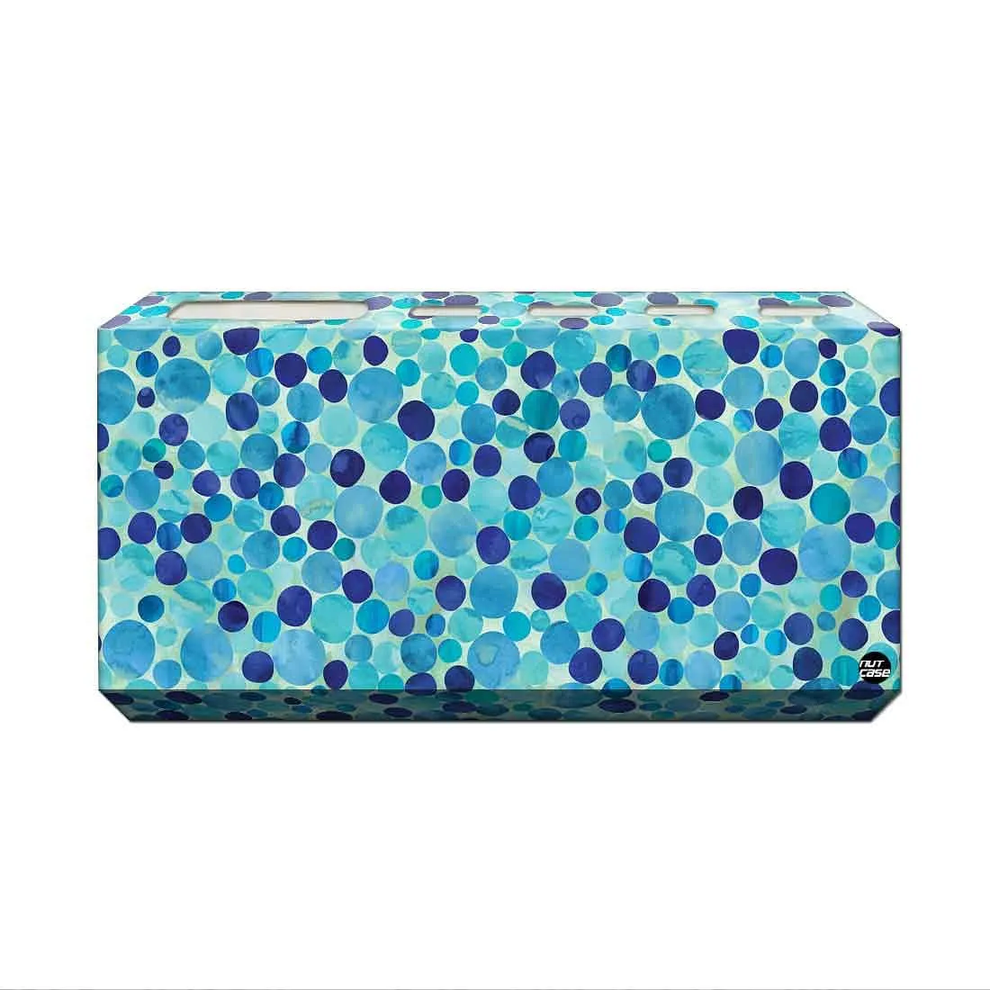 Toothbrush Holder Wall Mounted -Blue Marble Dots