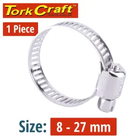 TORK CRAFT HOSE CLAMP 8-27MM EACH GM7 HC8-27