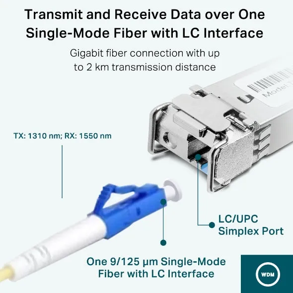 Tp-Link Tl-Sm321b - V2 - Sfp (Mini-Gbic) Transceiver Module - 1Gbe