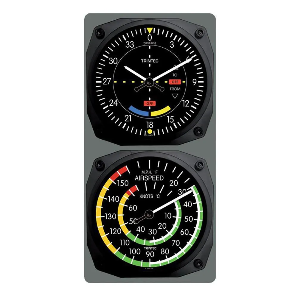 Trintec - Classic VOR/Airspeed Clock & Thermometer Set | 9064/9061