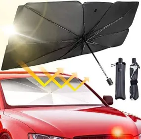 Umbrella Car Windshield, Foldable Car Windshield, Sun Shade Protector, Parasol Umbrella Front Window Sunshade, Interior Heat Insulation Car Sunshade, Sunscreen Heat Insulation Cloth