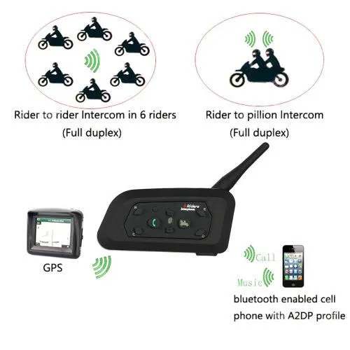 V6-1200 BT Motorcycle Helmet Intercom