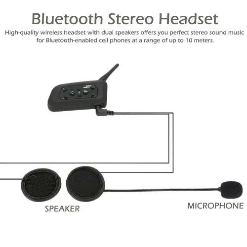 V6-1200 BT Motorcycle Helmet Intercom