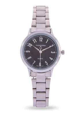 Valentino 20122198-BLACK DIAL Silver Watch for Women