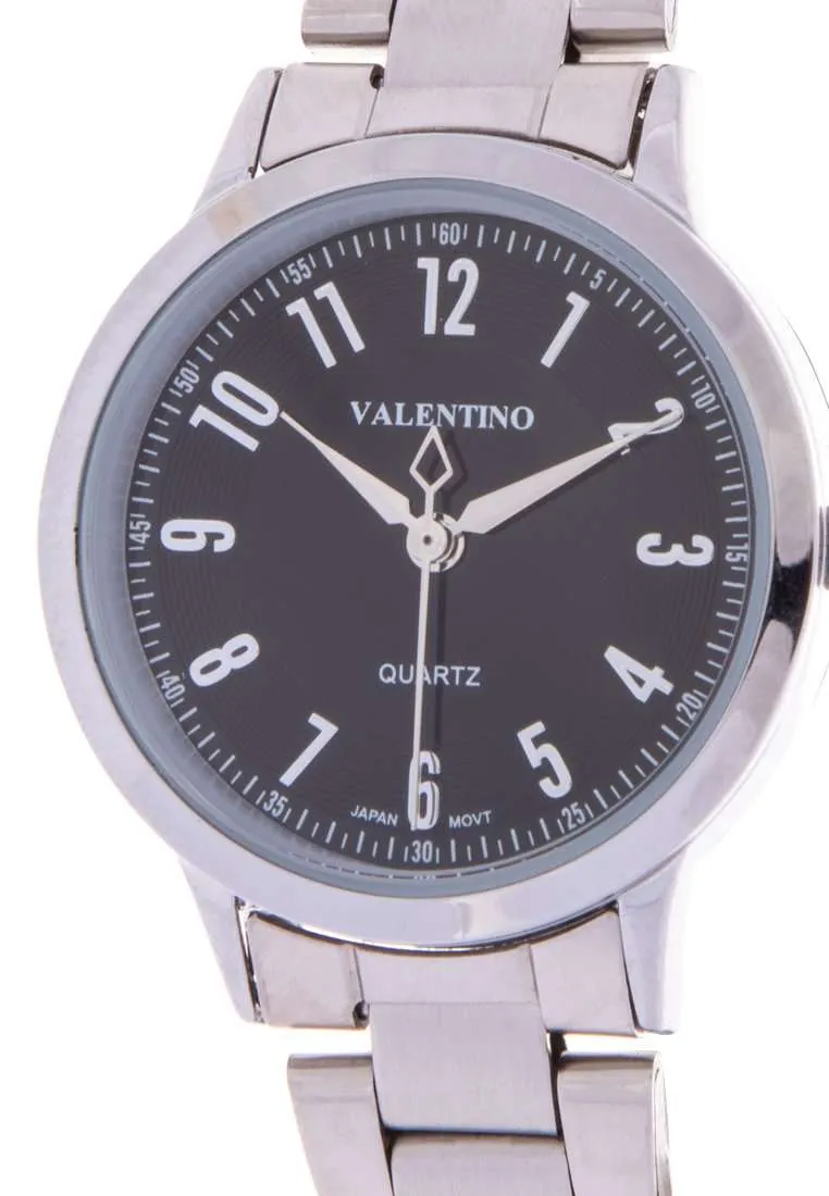 Valentino 20122198-BLACK DIAL Silver Watch for Women