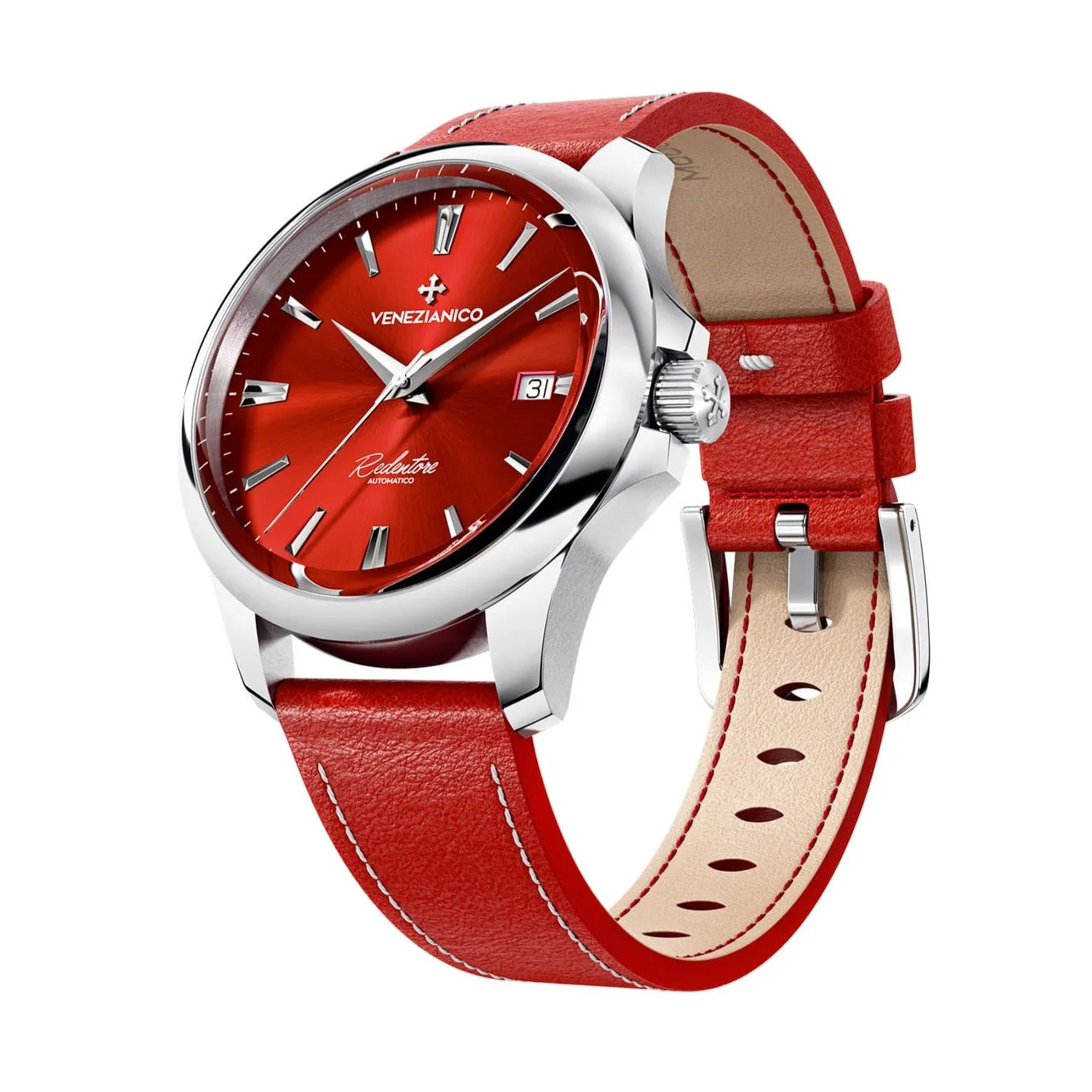 Venezianico Automatic Watch Red Leather Redentore 40 1221503