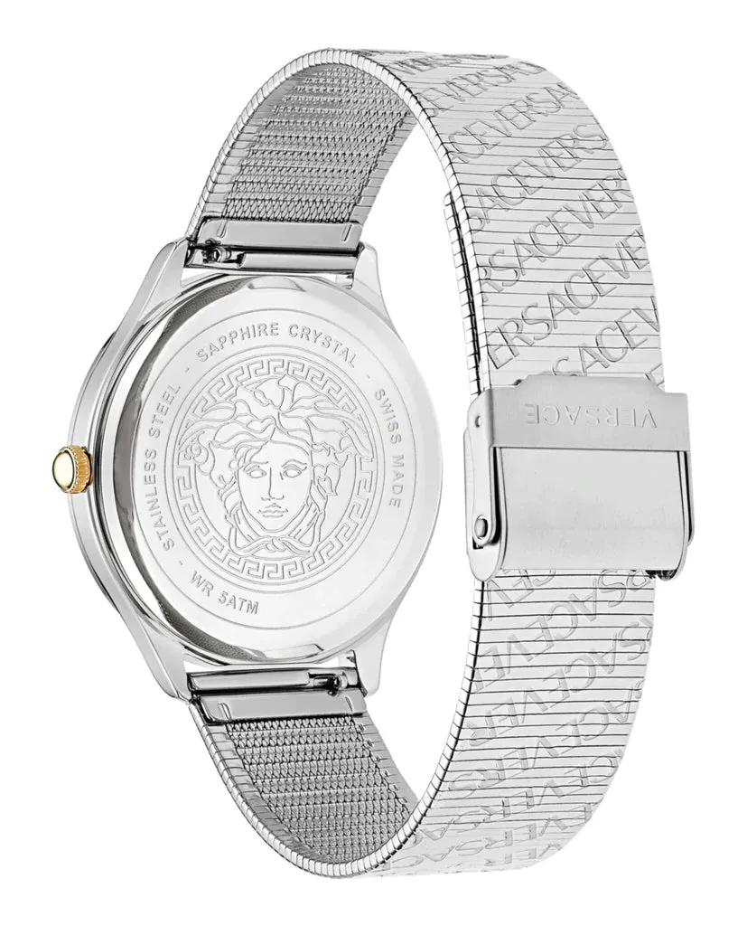 Versace Ladies Watch Logo Halo Silver Milanese Bracelet VE2O00422