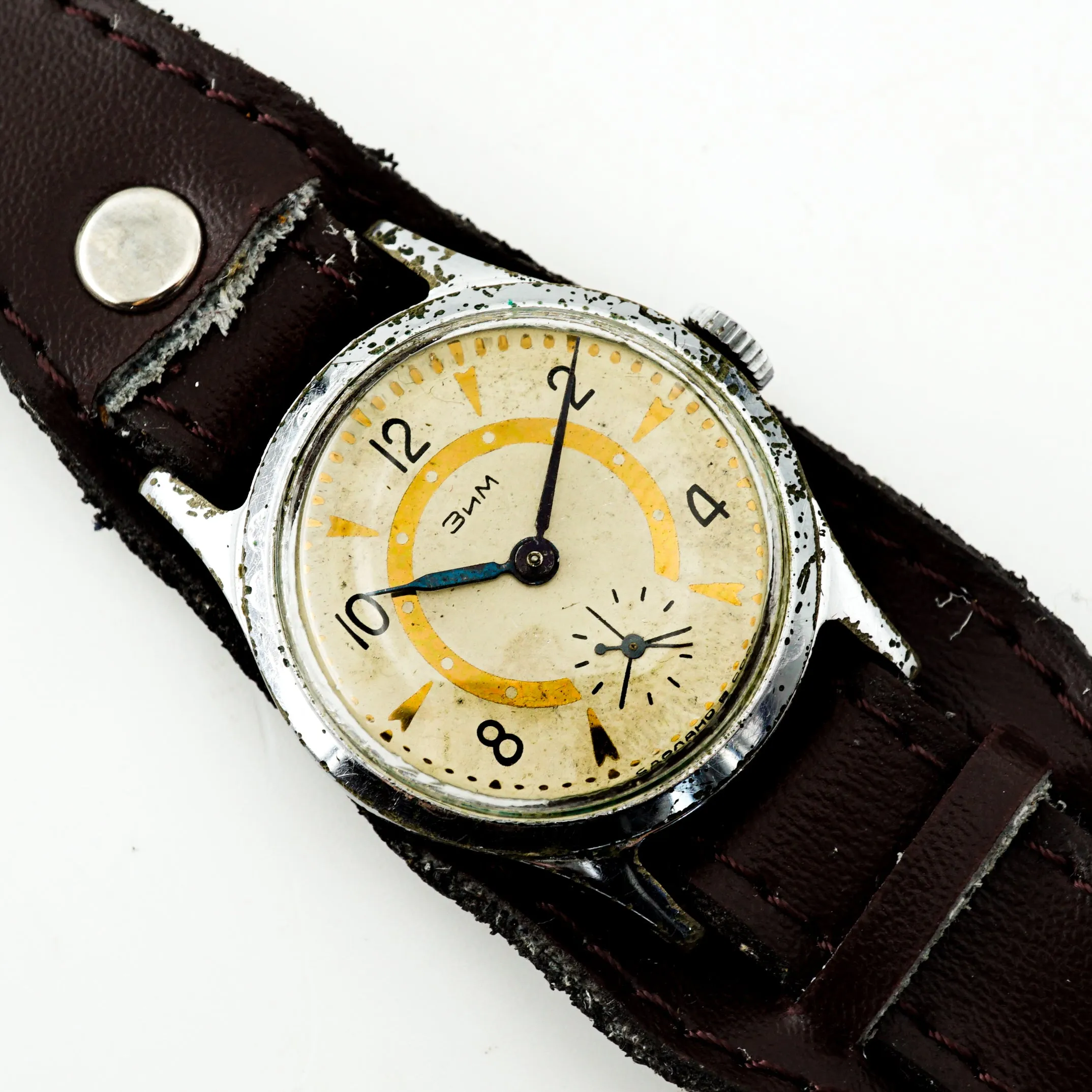 Vintage Original Pobeda ZIM 1Q1953 Military Style watch