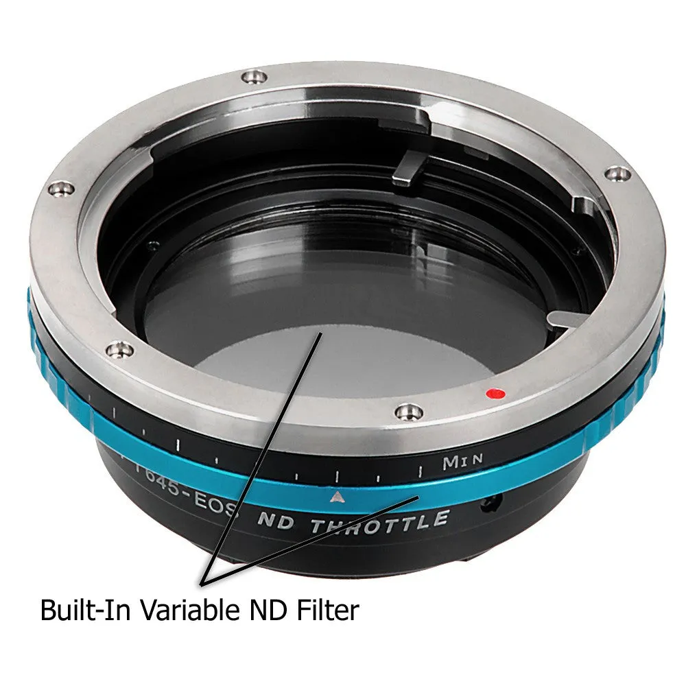 Vizelex ND Throttle Lens Mount Adapter - Pentax 645 (P645) Mount SLR Lens to Canon EOS (EF, EF-S) Mount SLR Camera Body with Built-In Variable ND Filter (2 to 8 Stops)