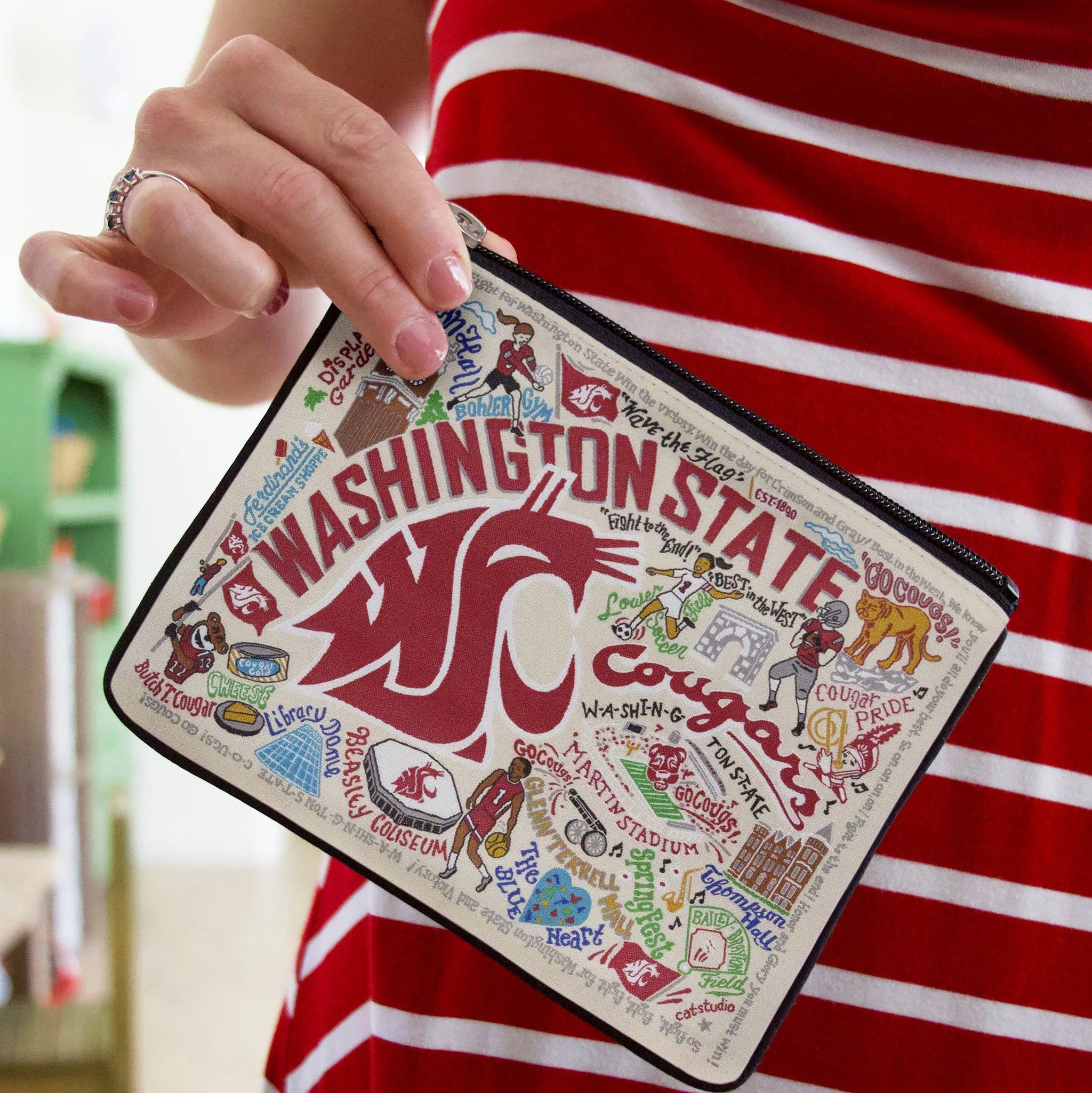 Washington State University Collegiate Zip Pouch