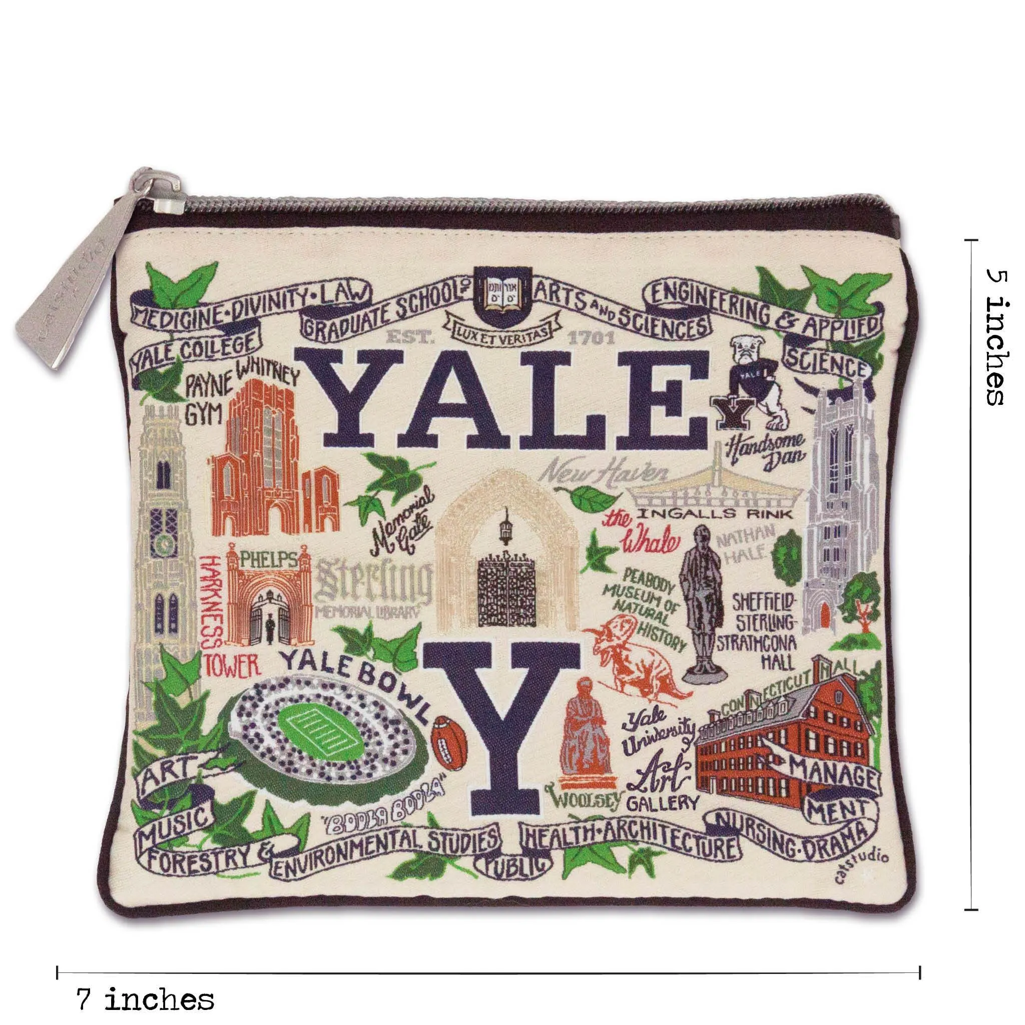 Yale University Collegiate Zip Pouch